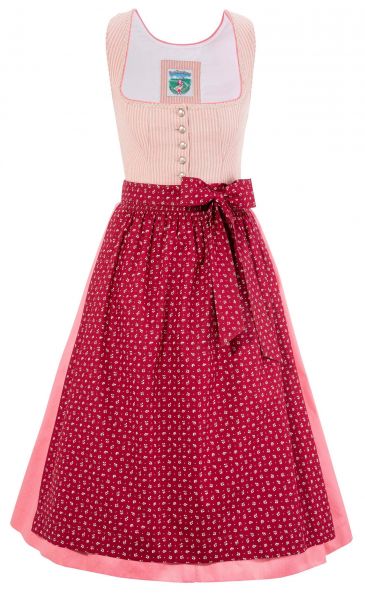 B-Ware / 2. Wahl - Dirndl midi 64 cm Johanna rosa rot Turi Landhaus