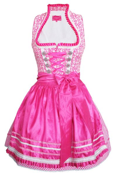 EXCLUSIVES DIRNDL MINIDIRNDL PINK SKULL TOTENKOPF PINK VON KRÜGER