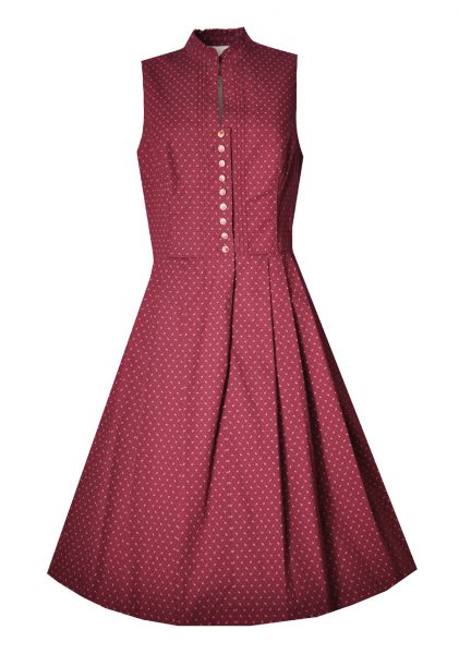 Dirndl midi 65cm Silvia beere lila hochgeschlossen OHNE SCHÜRZE Wenger Austrian Style