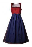 Dirndl midi 70 cm Obereinöd rot blau Hannah Collection  Dirndl midi 70 cm Obereinöd rot blau Hannah Collection