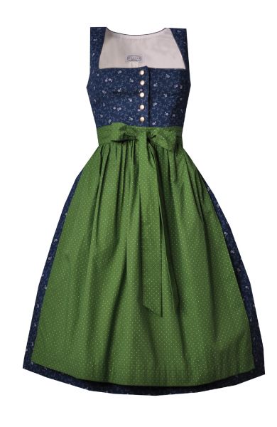 Dirndl midi 62cm Grafendorf blau grün Hannah Collection