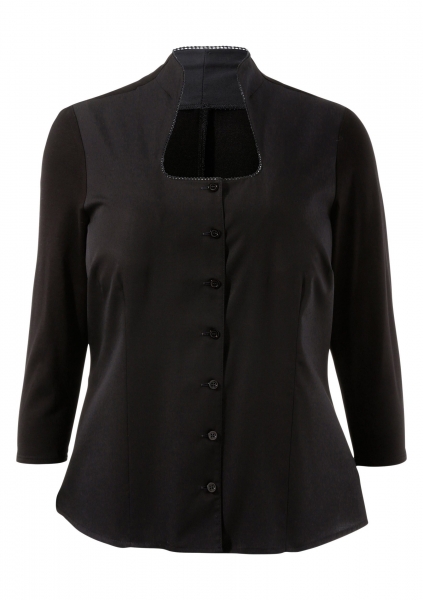 B-Ware / 2. Wahl - Trachtenbluse Niedermurach schwarz Love Nature