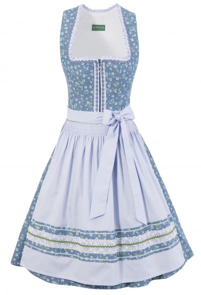 B-Ware / 2. Wahl - Dirndl mini 53cm Diepolz blau Country Line