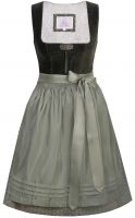 Samtdirndl midi 65 cm Beatrice olive moos grün Marjo 