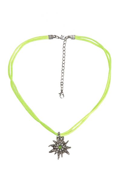 Dirndlkette Edelweiß gelb