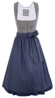 Dirndl midi 64 cm Johanna beige marine blau Turi Landhaus  Dirndl midi 64 cm Johanna beige marine blau Turi Landhaus