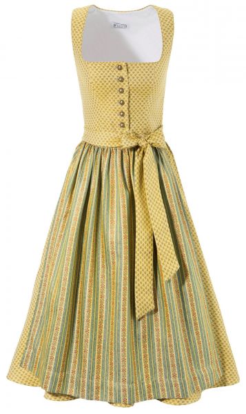 B-Ware / 2. Wahl - Dirndl midi 68cm Kurzendorf senfgelb Hannah Collection