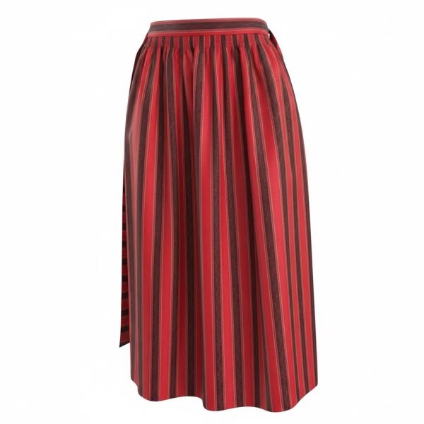 Dirndlschürze lang 84 cm Beilngries rot grau Krüger