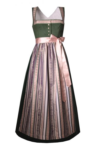 Dirndl Designerdirndl lang 92cm Allersing grün rosa lila Hannah Collection