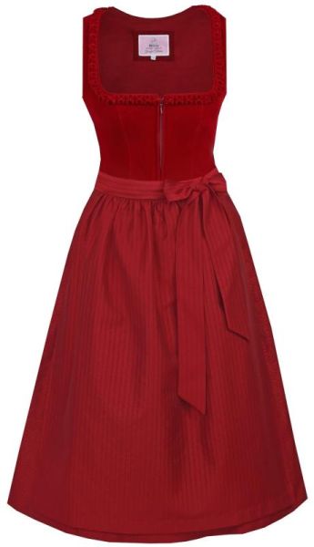 Dirndl midi 70 cm Emmering kirsche rot Marjo
