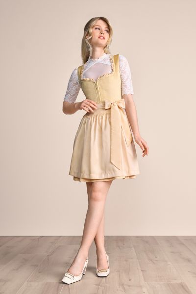Dirndl midi 50 cm Annina gelb Samt Krüger Madl