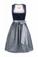Dirndl midi 60 cm Joelina marine dunkelblau blau Samt Krüger 