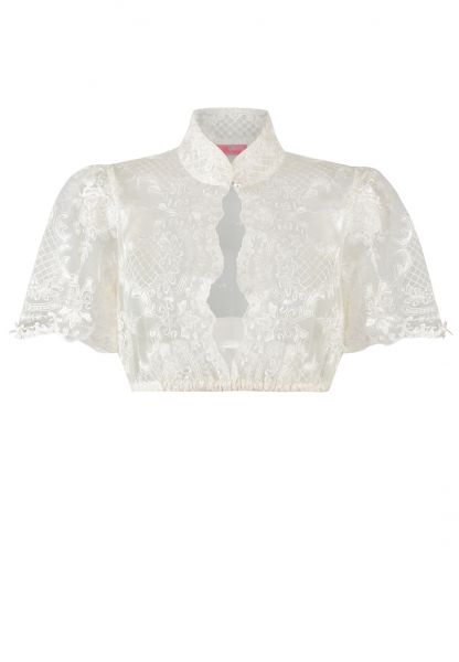 B-Ware / 2. Wahl Dirndlbluse Esmeralda creme Halbarm Stockerpoint