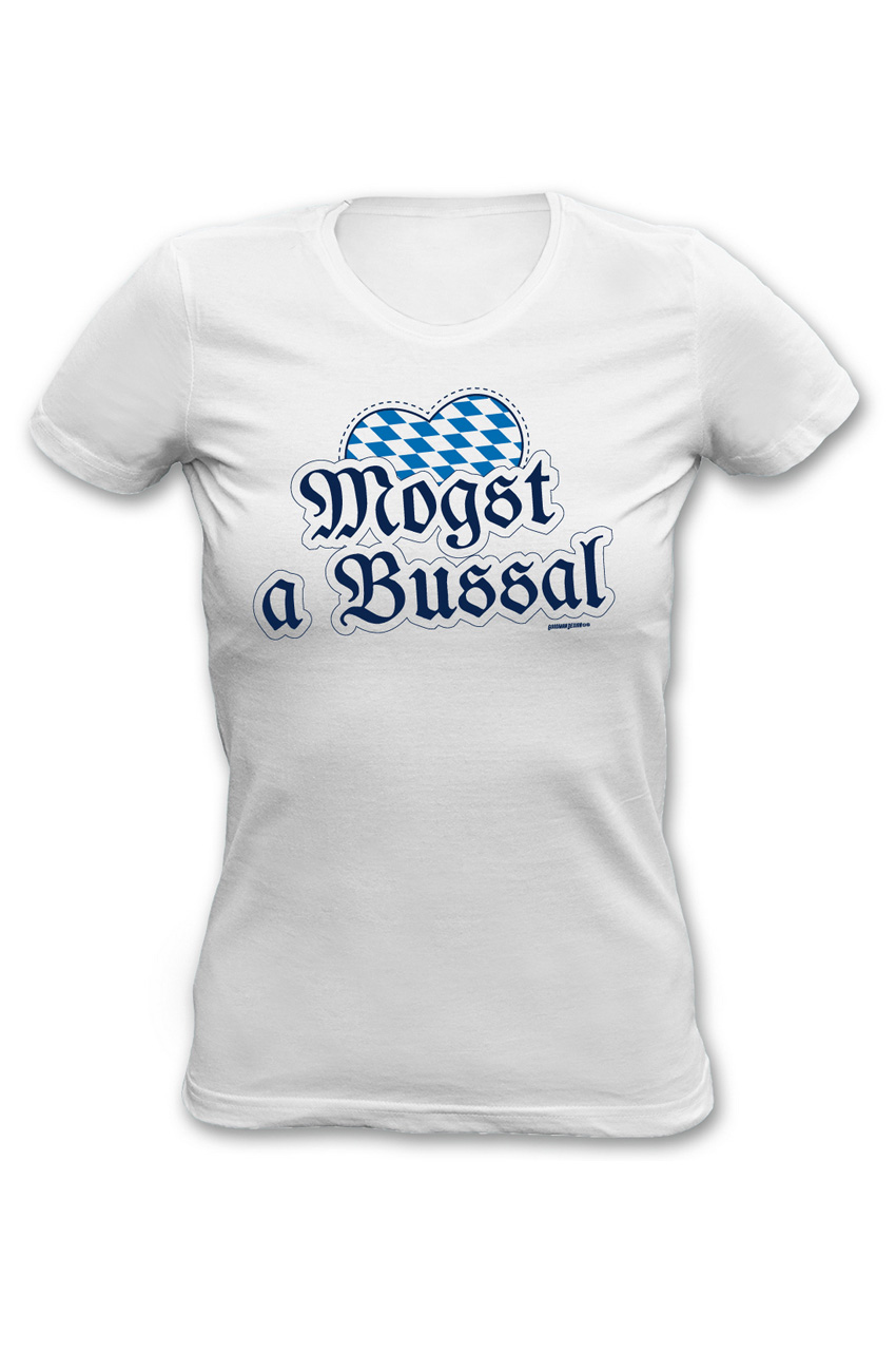DamenTrachten TShirt mit Spruch &quot;Mogst a Bussal&quot; Trachtenoutlet24
