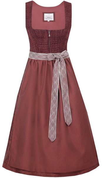 Dirndl midi 65 cm Röthlein bordeaux rot dunkelrot Marjo
