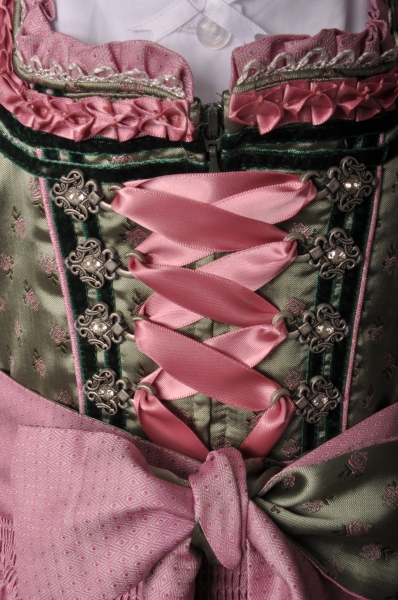 Costume Dirndl Per Ragazze Isar-Trachten 3 Pezzi - Vestito, Camicetta, Grembiule, Perfetto Per Oktoberfest, Matrimoni, Feste Tradizionali