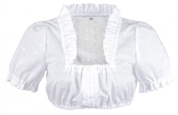 Dirndlbluse Angie weiß Lochstickerei