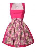 Dirndl mini 50 cm Kemathen pink karo Hannah Collection  Dirndl mini 50 cm Kemathen pink karo Hannah Collection