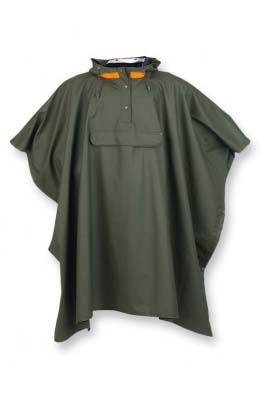 PU-Regenponcho oliv wasserdicht