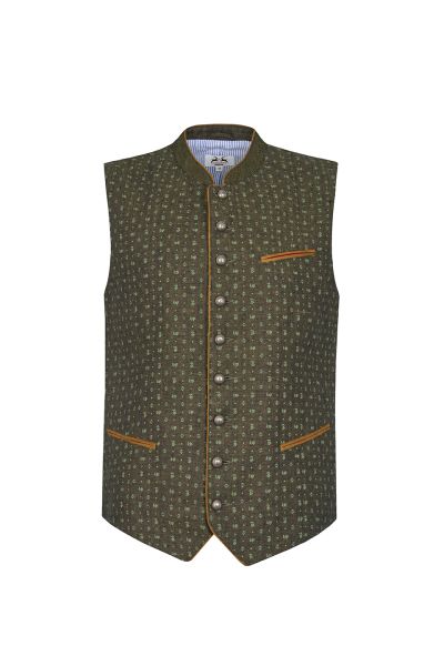 Trachtenweste Aichach olive Leinen Maddox