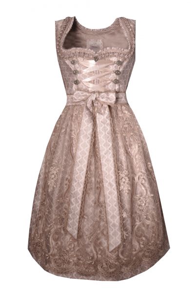 Dirndl midi 65 cm Windegg rosa taupe 2tlg. Marjo
