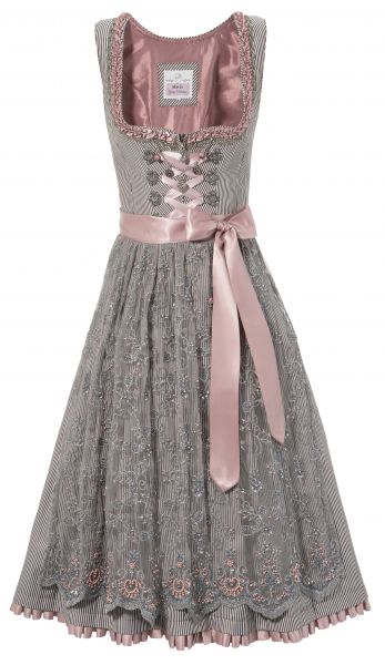Dirndl midi 65 cm Elrica coffee altrosa Marjo