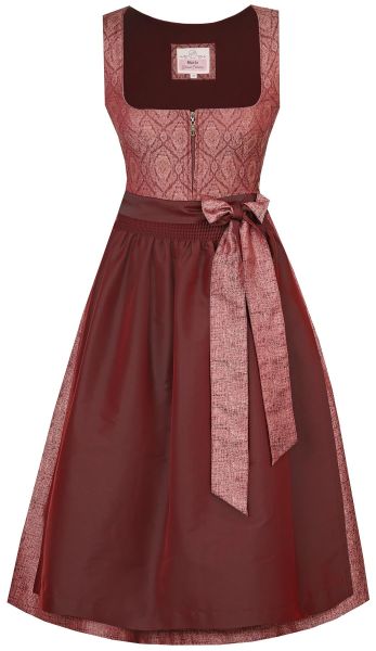 Dirndl midi 70 cm Biebelried bordeaux Marjo