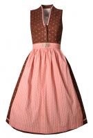 B-Ware / 2. Wahl - Dirndl midi 68cm Achmühl braun rosa hochgeschlossen Marjo B-Ware / 2. Wahl - Dirndl midi 68cm Achmühl braun rosa hochgeschlossen Marjo