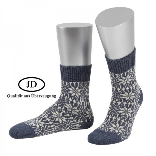 Norwegersocken Socken Marksteft jeansblau weiß JD
