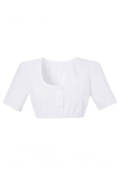 B-Ware / 2. Wahl Dirndlbluse Reichartshausen weiß kurzarm Love Nature