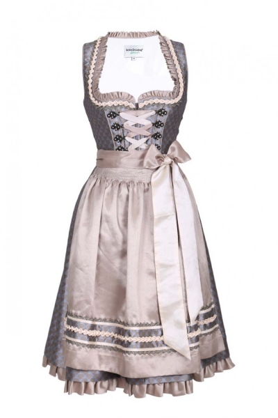 Dirndl midi 60 cm Jettenbach grau/beige Krüger Feelings