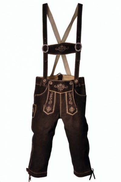 Lederhose Kniebund dunkelbraun Fuchs