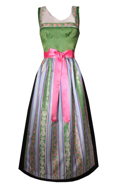 Dirndl lang 92cm Dörnhof grün blau pink Hannah Collection