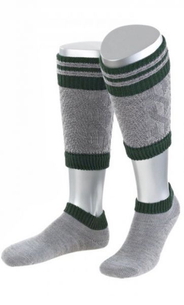 Loferl Wadenwärmer Socken Set grau/grün Lusana