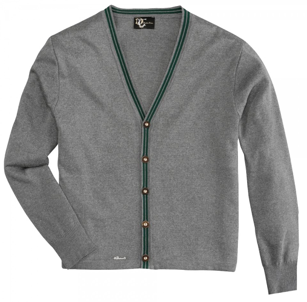 Trachtenjacke Strickweste Wasserlosen grau grün Trachten Deiser