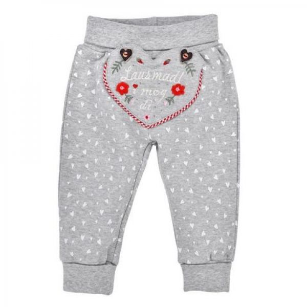 Kinderhose Laufhose Lausmald "I mog di" grau Bondi