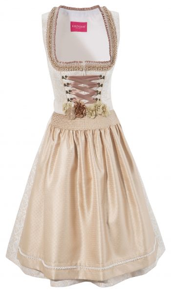 B-Ware / 2. Wahl - Dirndl 60 cm Rio natur beige Krüger Madl