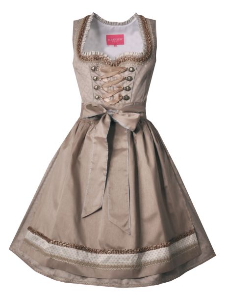 B-Ware / 2. Wahl - Dirndl midi 60 cm Picklöd grau Krüger Madl