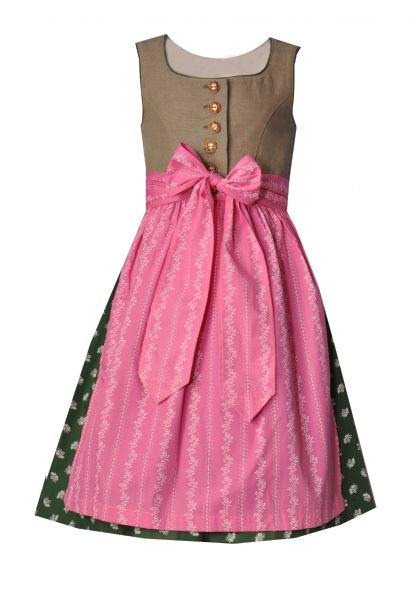 Kinderdirndl Großmühle grün rosa Set 2-tlg. Hannah Collection