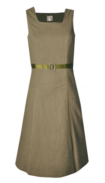 Trachtenkleid Etuikleid midi Wolfhartswinden grün oliv Leinenkleid Naber Collection