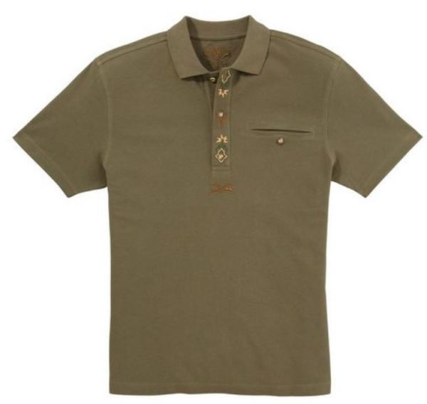 Trachten Poloshirt Kolbenhof dunkelgrün grün OS-Trachten
