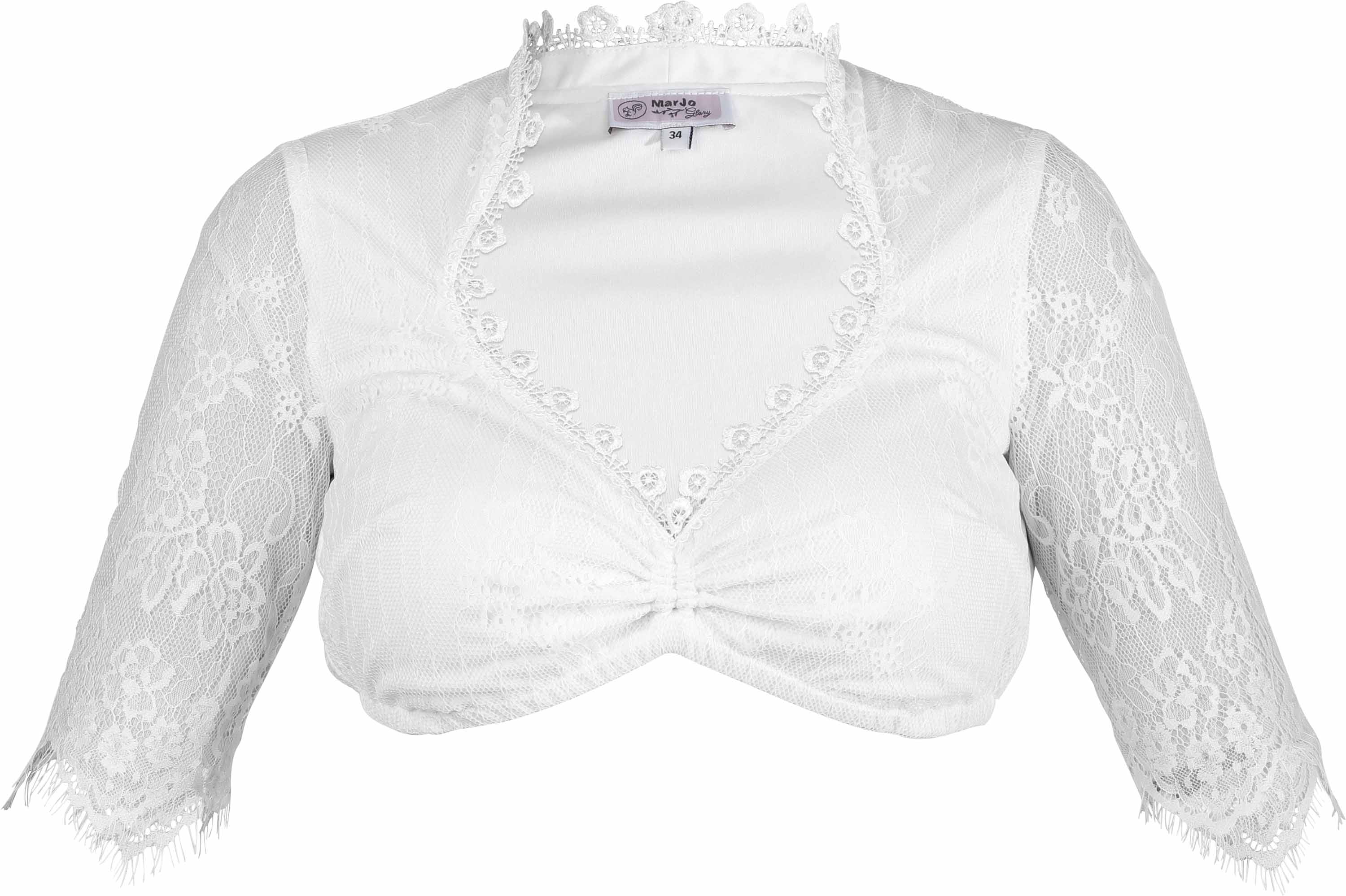 Offwhite, MarJo Damen Dirndl-Spitzen-Bluse V-Ausschnitt Halb-Arm Offwhite Offwhite, MarJo Damen Dirndl-Spitzen-Bluse V-Ausschnitt Halb-Arm Offwhite