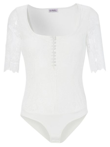 B-Ware / 2. Wahl - Trachtenbody Blusenbody Livia-Candia offwhite halbarm Marjo