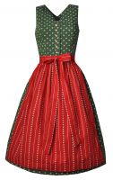 Dirndl midi 70 cm Niederdorf grün rot Hannah Collection  Dirndl midi 70 cm Niederdorf grün rot Hannah Collection