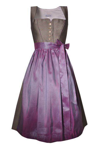 Dirndl midi 68cm Neudeck grün lila pink Hannah Collection