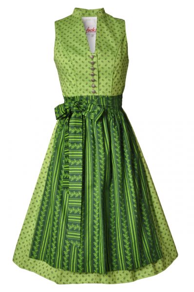 Dirndl midi 70 cm Gochsheim hellgrün/dunkelgrün Fuchs