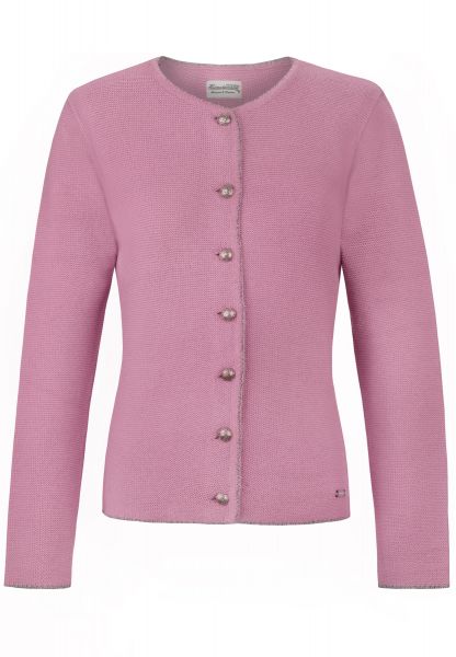 B-Ware / 2. Wahl - Trachten Strickjacke Marissa altrosa grau Stockerpoint