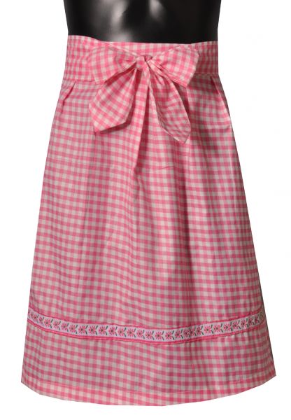 Kinder Mädchen Dirndlschürze Dicket rosa Karo