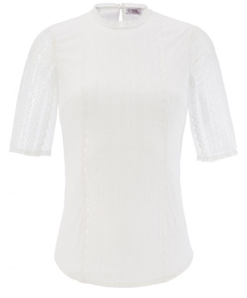 Trachtenshirt Evina-Nova offwhite halbarm Marjo