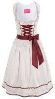 B-Ware / 2. Wahl - Dirndl midi 60 cm Kohlhaus natur weinrot Rosen Krüger Madl